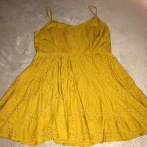 Mustard lace cami dress